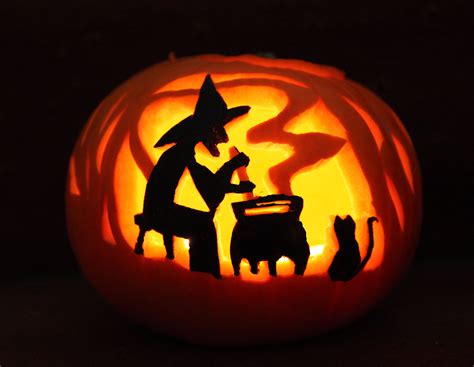 Witch Broom Pumpkin Carving Ideas for Halloween
